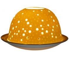 Him DL0009 Ã©toilÃ© (Starry Sky) -photophore en Porcelaine, Blanc CassÃ©, 12x12x8 cm