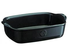 Emile Henry Eh799649 Plat à Four Individuel Céramique Noir Fusain