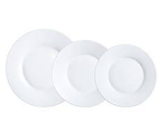 Luminarc 9123664 Service de Table Opal Blanc 19 piÈces-AlizÉe, Verre, 11,65 cm