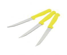 Gimel 510183 lot de 3 Couteaux Steak, Acier Inoxydable, Multicolore, 22,3 x 2,5 x 2,5 cm