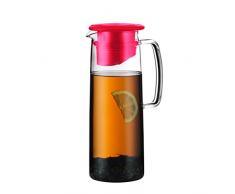 Bodum 11575-294 Biasca Pichet à Thé Glacé Verre Rouge 1 L
