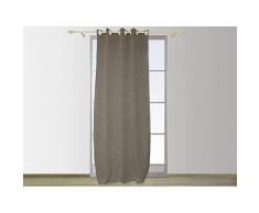 Soleil dOcre 031563 Snake Rideau EmbossÃ© Ã Â Oeillets Polyester Taupe 140x250 cm