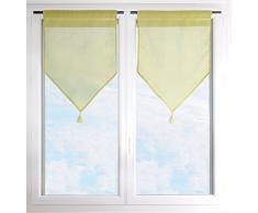 Lovely Casa Donna Paire Brise BISE Voilage, Polyester, Ecru