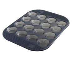 MASTRAD - Moule 16 Mini Tartelettes - 100% Silicone Premium - Anti-Adhésif - Maintien Parfait - Gris Fumé