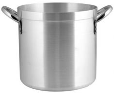 PARDINI Omnia Cocotte cylindrique avec 2 poignées, Aluminium, Argenté, capacité de 19,8 LT, 28 cm