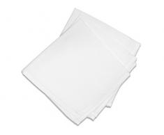 Soleil dOcre 838237 Lot de 3 Alix Serviettes de Table Polyester Blanc 40 x 40 cm