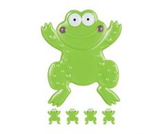 Relaxdays Lot de 5 Autocollants de Salle de Bain en Plastique avec Ventouse, pour Enfants, Baignoire et Douche, PVC, antidÃ©rapant, Vert, Lot de 5