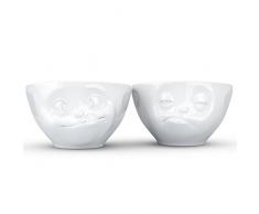 FiftyEight Lot de 2 Petits Bols en Porcelaine Blanche, 11,7 cm