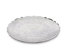 Alessi Mw07/26 Dressed Plateau Rond en Acier Inoxydable 18/10 avec Décoration en Relief, à 26 Cm