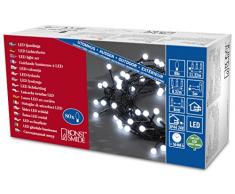 Konstsmide 3691-207 Guirlande Cabochon Globe + 80 Micro LED Blanc + Câble Noir 24 V