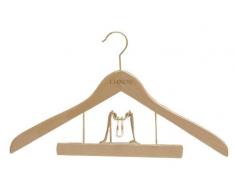 Mondex LUX2032-00 Cintre GalbÃ© en Bois CombinÃ© Pince Pantalon, Vernis Naturel