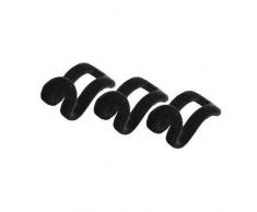 Fackelmann 61255 Crochet pour raccorder de Cintre 4,5x2,5cm 3 pièces en ABS, Plastique, Noir, 4,5 x 2,5 x 2 cm