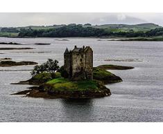 Papier Peint poster panoramique CASTLE ISLAND 4 x 2,70 m | Déco et photo murale XXL Qualité HD Scenolia