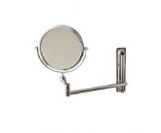 Périgot SBME001 Miroir Mural Extensible en métal Chrome Double Face, 17 à 32 cm
