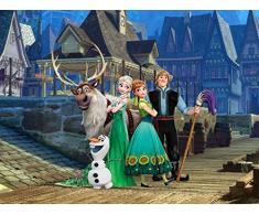 AG Design ftdxxl 2244 Disney Frozen La Reine des Neiges Papier Papier Peint Photo pour Chambre denfant, 4 pièces, Multicolore, 360 x 255 cm