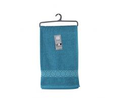 douceur dintÃ©rieur tapis de bain 50x85 cm eponge jacquard adelie bleu