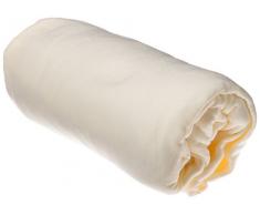 Easy dort Drap Housse, 100% Coton Issu de lagriculture Biologique, Ecru, 90x190/200