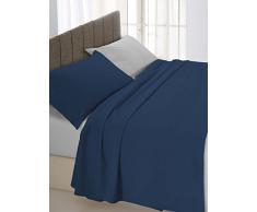 Linge de lit Italien de lit Double Bleu/Gris 250 x 300 cm