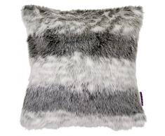Tom Tailor T- Fake Fur Housse de Coussin, Polyester, Gris, 40x40 cm