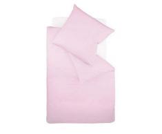 fleuresse Housse de couette 135x200 cm Satin maco 100% Coton Rose