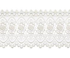 Plauener Spitze by Modespitze 68264_32_e Rideaux Courts Brise-bise 100% Polyester, CrÃ¨me, Largeur 96 cm