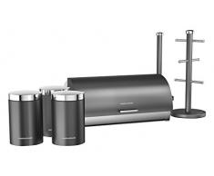 Morphy - Ensemble de Rangement 6Â piÃ¨ces - Parent, Acier Inoxydable, Titane, 27 x 38.5 x 19 cm