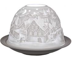 Himmlische DÃ¼fte Geschenkartikel GmbH Photophore RÃªve dâHiver, Porcelaine, Blanc, 12 x 12 x 8 cm