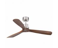 Faro Barcelona 33370 - LANTAU Ventilateur de plafond Nickel mat 132 cm diamètre avec télécommande 3 vitesses