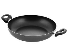 Home Maitre - Sauteuse en Aluminium avec 2 poignées, revêtement antiadhésif, 20 cm, Anthracite/Noir