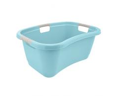 keeeper Bac à Linge Ergonomique, Poignées Antidérapantes, 50 L, Janne, Bleu Clair