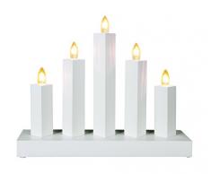 Star 215-78 Rak Chandelier 5 Lumières Blanc Bois 23 x 28 cm