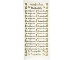 Creativ Company Autocollants, Feuille 10x23 cm, Or, Invitation, 5 Feuille