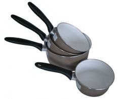 Beka 14396994 Taupe Série de 5 Casseroles en acier émaillé 12/20 cm