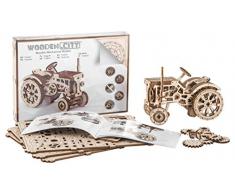 Puzzle 3D Mécanique Modèle en Bois Tractor by Wooden.City | Maquette mécanique à Construire en 3D