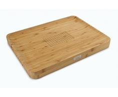 Joseph Joseph - Planche à Découper Bambou Naturel, Bois, avec Grip Central et Bord Relevé pour récupérer le jus - Marron-Beige
