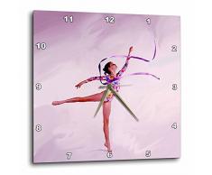 3dRose DPP 3130Â _ 3Â dexercice de Gymnastique Horloge Murale, 15Â par 38,1Â cm