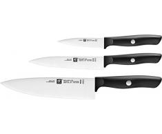 ZWILLING 38590-003-0 Set de 3 Couteaux, Acier Inoxydable, Noir, 33 x 14 x 3 cm