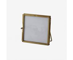 Better & Best Cadre Photo carré Doré Petit Format 8 x 8 x 2 cm Matériau : Verre/métal Taille Unique