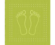 Kleine Wolke Tapis de Baignoire Foot 36x72 cm en Vert, PVC, 40x30x10 cm