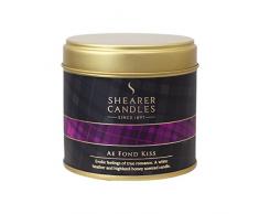 Shearer Candles Bougie parfumÃ©e AE Fond Kiss Taille Tartan Bougie BoÃ®te mÃ©talÂ âÂ Ivoire