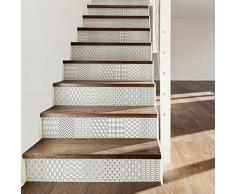 2 Stickers adhÃ©sifs escalier carrelages | Sticker Autocollant contremarche Carreaux de Ciment â Stickers contremarche carrelages - azulejos â 15 x 105 cm - 2 Bandes