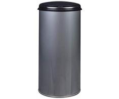Poubelle Ã Ouverture par Pression, 45 L, Gris/Argent/Vernis