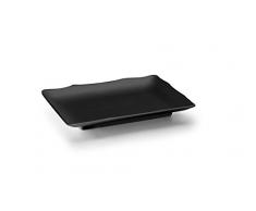 LACOR Plat Rectangulaire MÃ©lamine Noir 25 x 17 x 3 cm