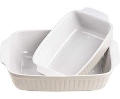Domestic by MÃ¤ser, SÃ©rie Kitchen Time, Plat Ã Four rectangulaire (25,5Â x 19Â cm/33Â x 24Â cm), dans la Lot de 2, Couleur Gris