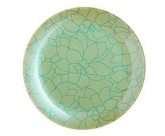 Luminarc L8283 6 Assiettes Desserts 20 cm-Fleurs DE Bach, Vert