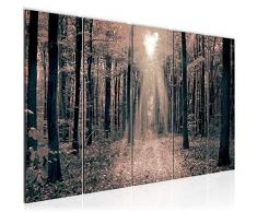 Tableau decoration murale Paysage de la forêt 200 x 80 cm - XXL Impression sur Toile Salon Appartment 5 Parties - prêt à accrocher - 608255c