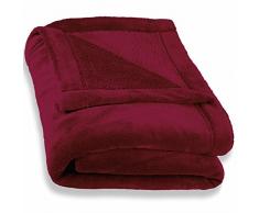 CelinaTex Couverture, Jour/Plafond, Montréal, Polaire Microfibre, Polyester, Bordeaux, 150 x 200 cm