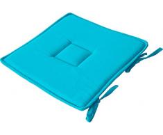 Enjoy Home Galette de Chaise Coton Turquoise 40 x 40 cm