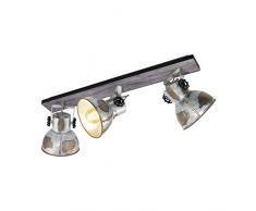 Eglo Série Barnstaple Plafonnier 3 ampoules Marron/patiné, noir.