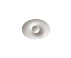 Villeroy & Boch Royal Coquetier avec soucoupe intÃ©grÃ©e, Porcelaine Premium Bone, Blanc